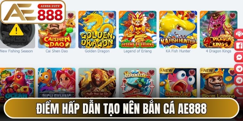 Điểm hấp dẫn tạo nên Bắn Cá AE888 