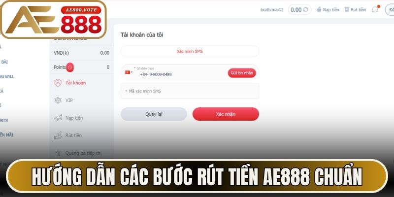Hướng dẫn các bước rút tiền AE888 chuẩn ngay từ lần đầu