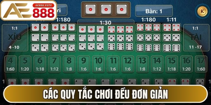 Các quy tắc chơi đều đơn giản