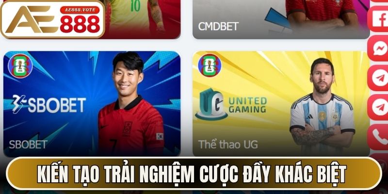 Thể thao AE888 kiến tạo trải nghiệm cược đầy khác biệt 